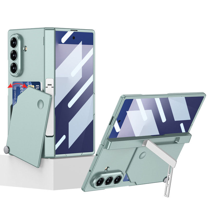 Magnetic Hinge Hidden Bracket All-included Phone Case With Card Holder For Galaxy Z Fold 7