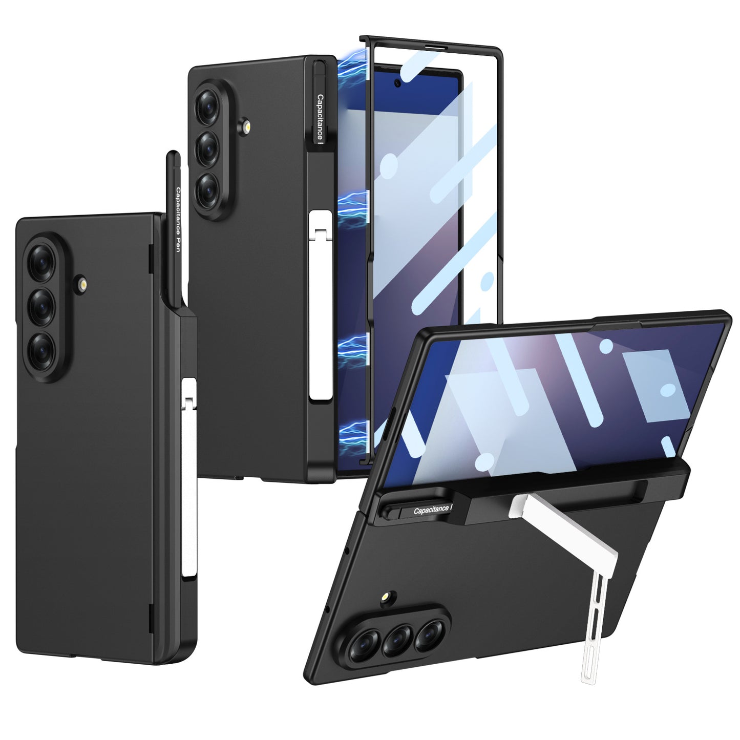 Magnetic Hinge Hidden Bracket All-included Case With Pen Box For Galaxy Z Fold 7