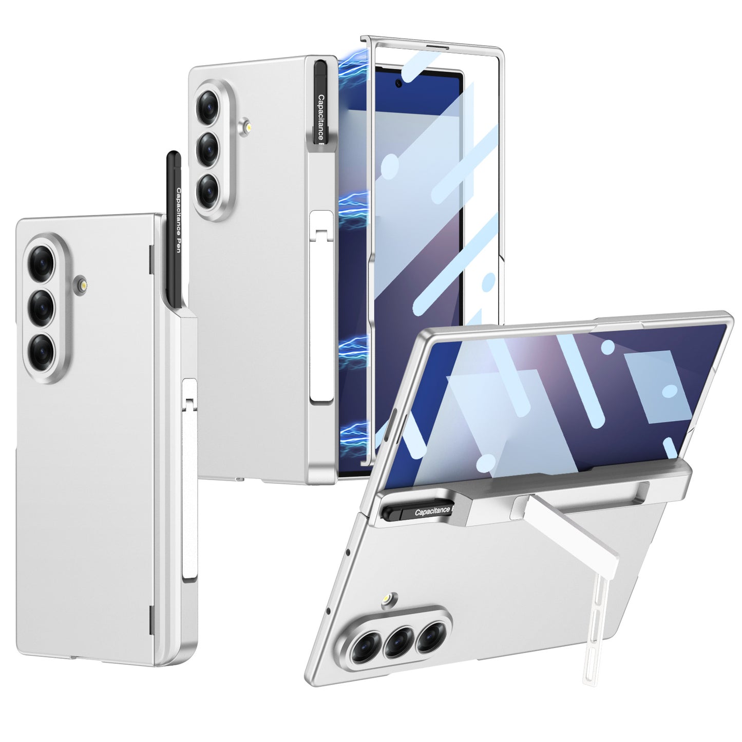 Magnetic Hinge Hidden Bracket All-included Case With Pen Box For Galaxy Z Fold 7