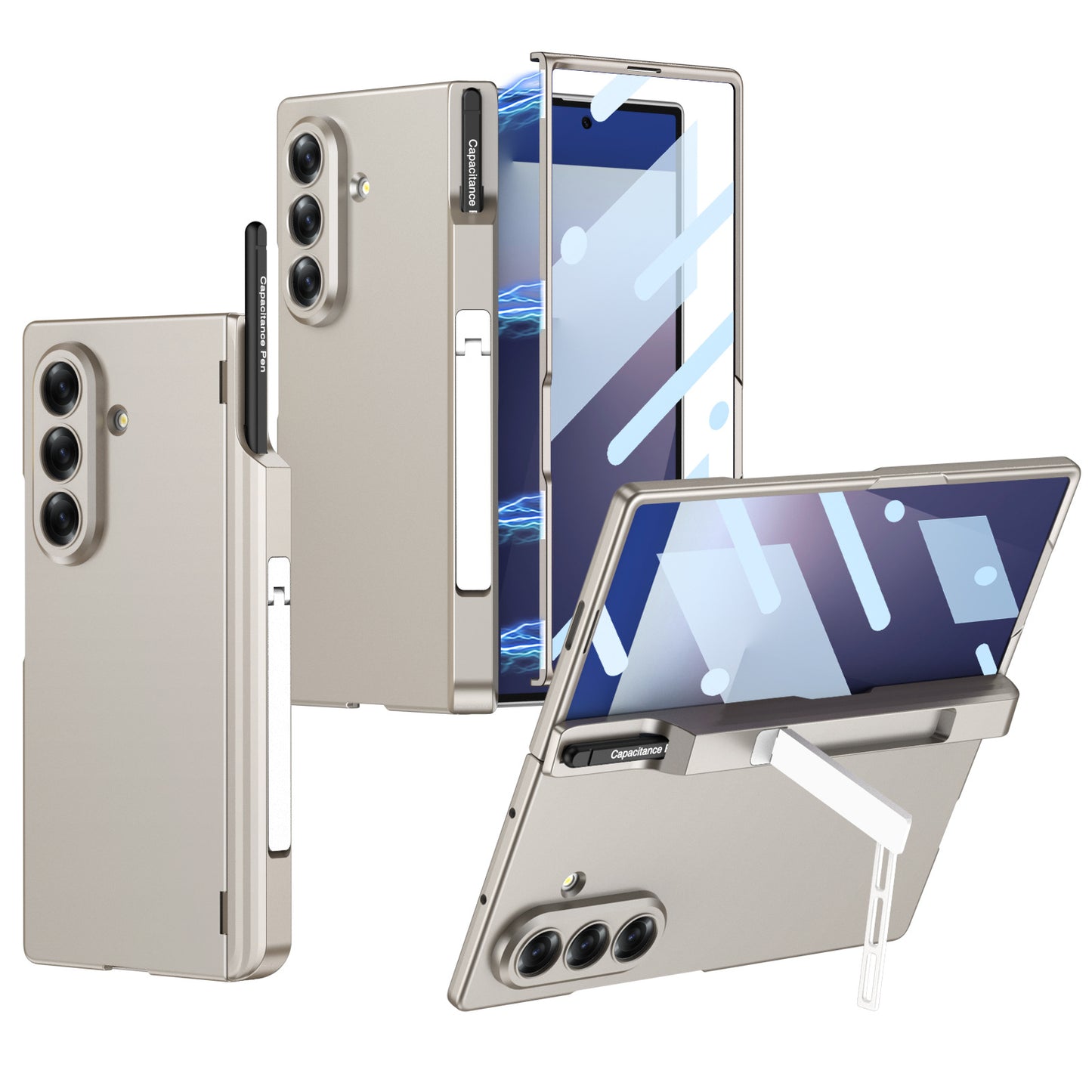 Magnetic Hinge Hidden Bracket All-included Case With Pen Box For Galaxy Z Fold 7