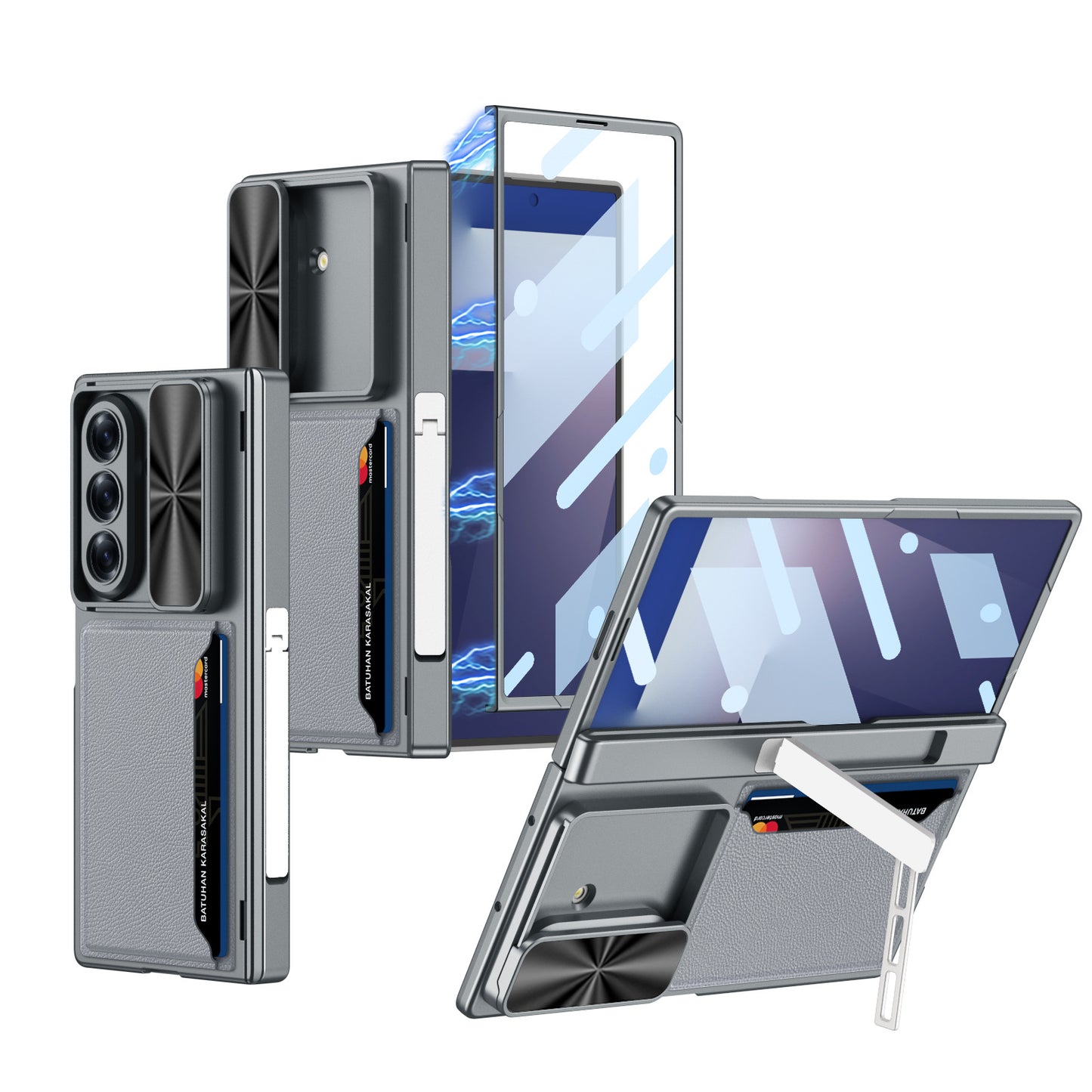 Magnetic Hinge Hidden Bracket All-included Case With Camera Protector For Galaxy Z Fold 7