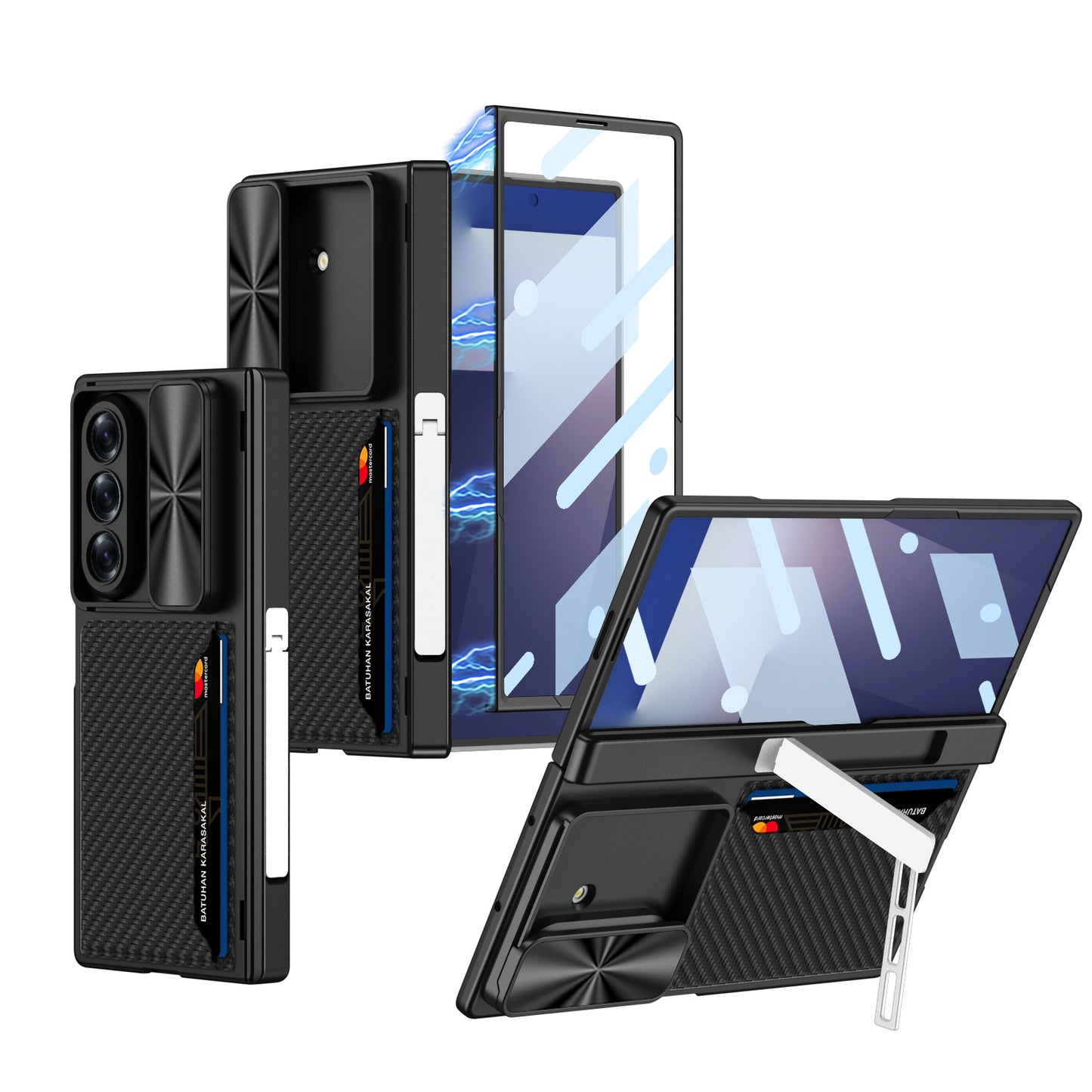 Magnetic Hinge Hidden Bracket All-included Case With Camera Protector For Galaxy Z Fold 7