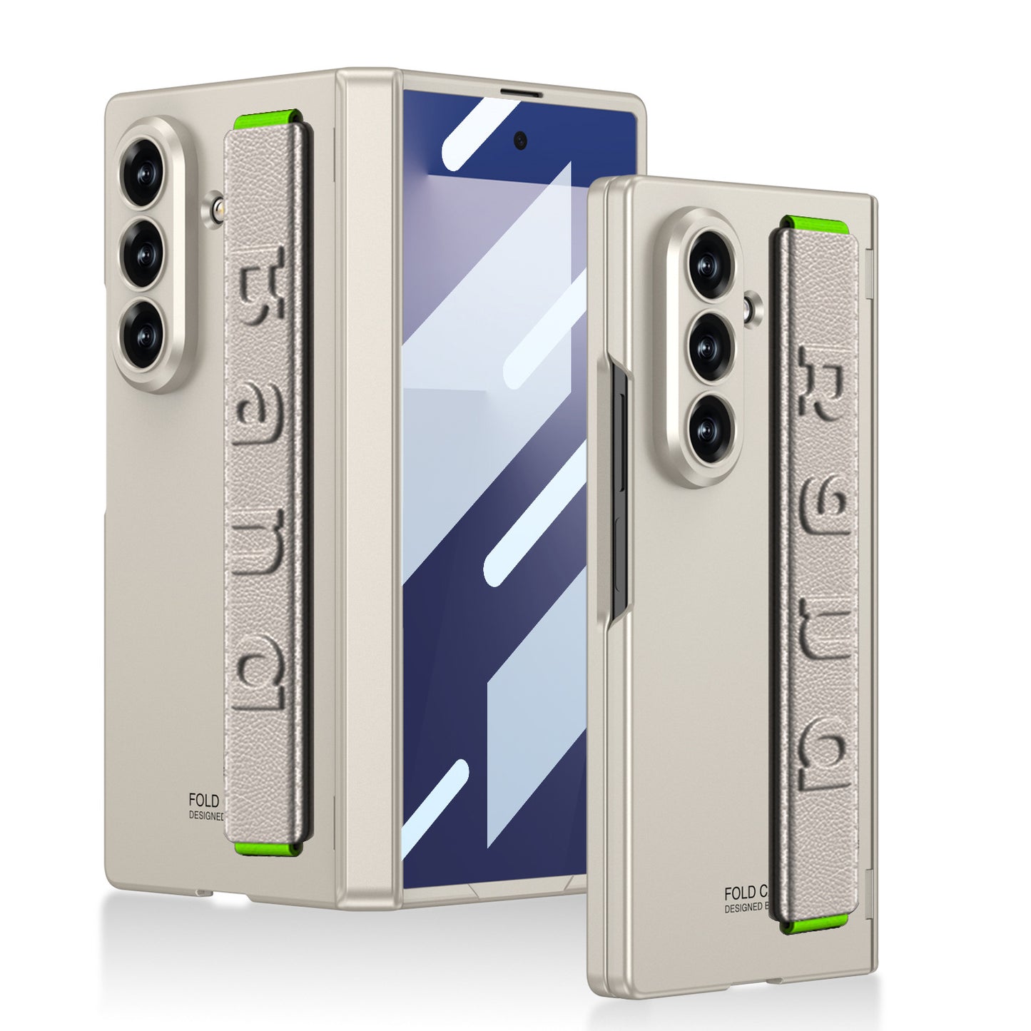 Magnetic Hinge Wristband All-included Phone Case With Back Screen Glass For Galaxy Z Fold 7