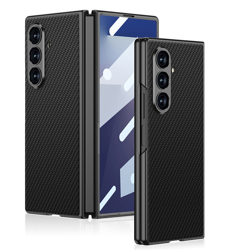 Leather Protective Phone Case With Back Screen Glass For Galaxy Z Fold7