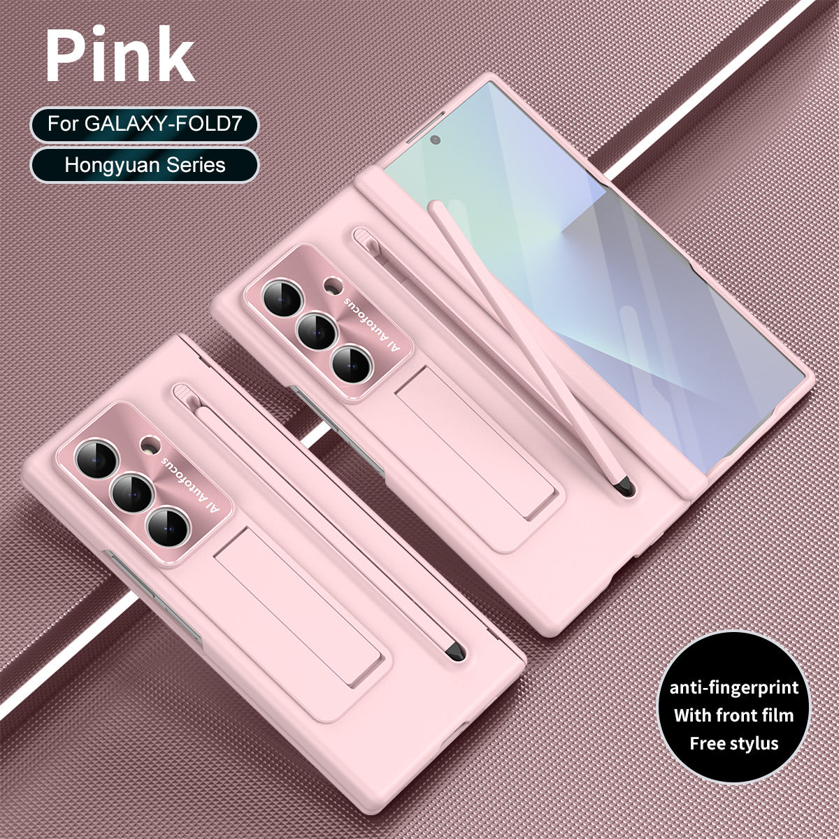 Armor Protective Frosted Phone Case With Pen Tray Shell and Film For Galaxy Z Fold 7/6