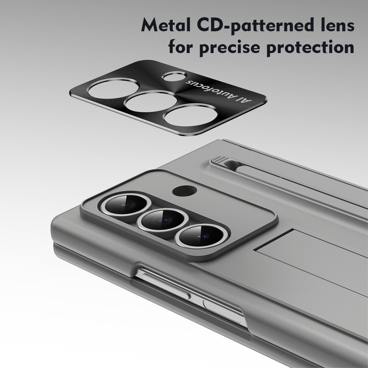 Armor Protective Frosted Phone Case With Pen Tray Shell and Film For Galaxy Z Fold 7/6