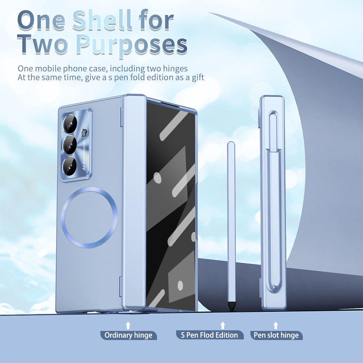 Magnetic Electroplated Hinge Protection Phone Case With Stylus & Screen Film For Galaxy Z Fold7/6