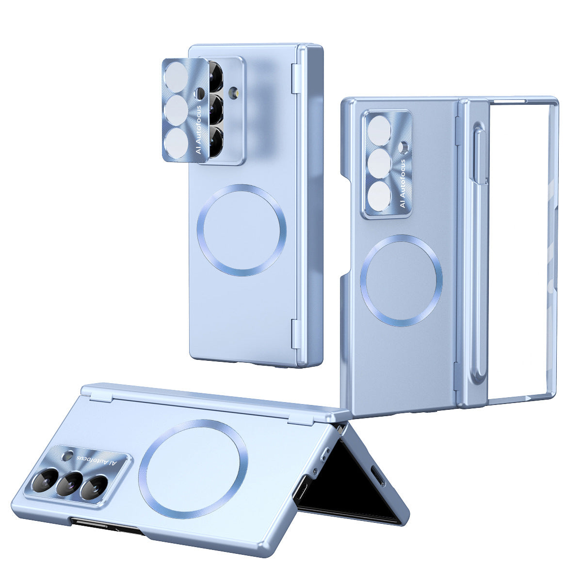 Magnetic Electroplated Hinge Protection Phone Case With Stylus & Screen Film For Galaxy Z Fold7/6