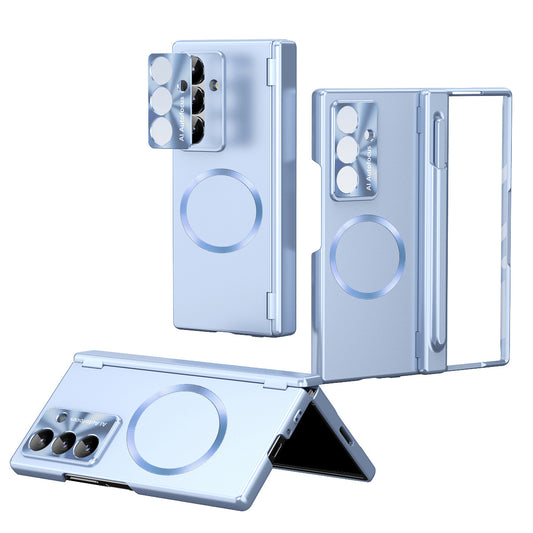 Magnetic Electroplated Hinge Protection Phone Case With Stylus & Screen Film For Galaxy Z Fold7/6