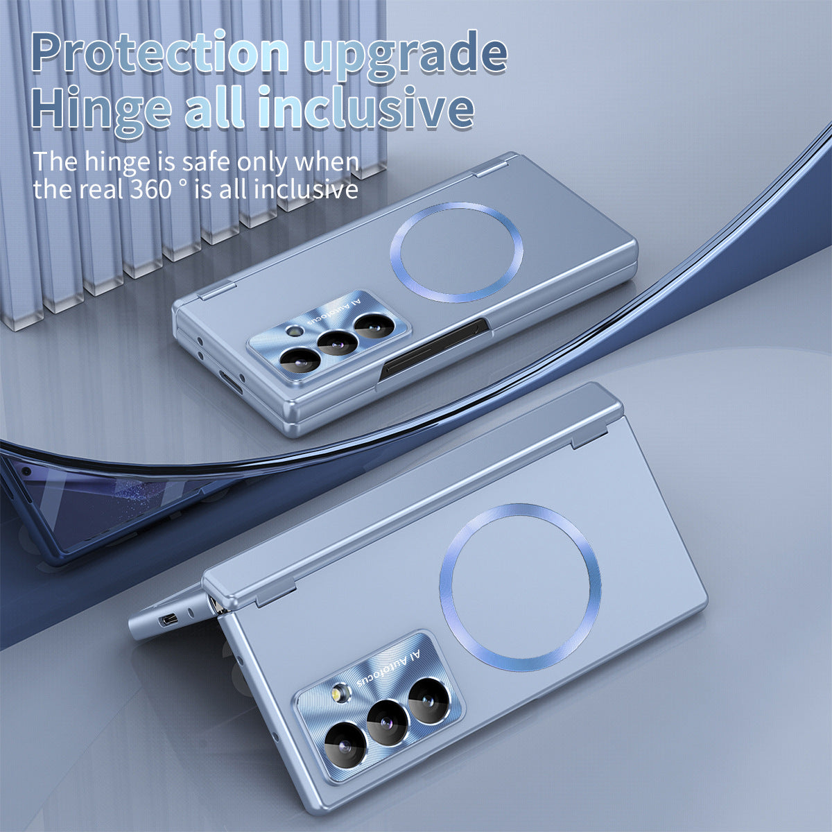 Magnetic Electroplated Hinge Protection Phone Case With Stylus & Screen Film For Galaxy Z Fold7/6