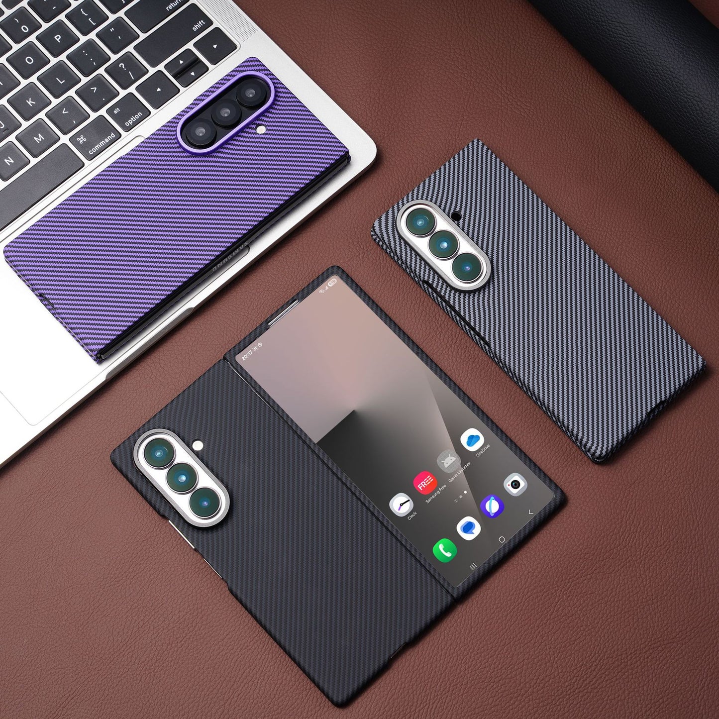 Carbon Fiber Protective Phone Case For Galaxy Z Fold