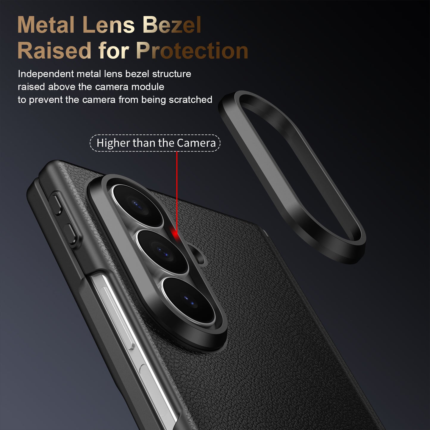 Leather Protective Intelligent Phone Case For Galaxy Z Fold