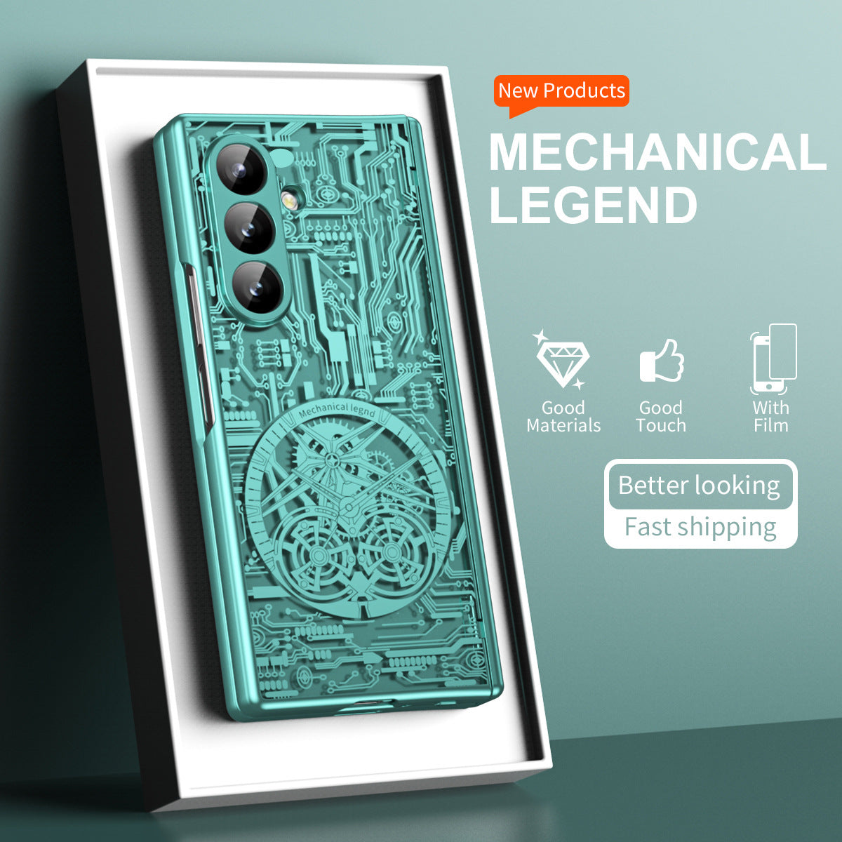 Cyberpunk Style Shockproof Phone Case For Galaxy Z Fold 7/6/5/4/3