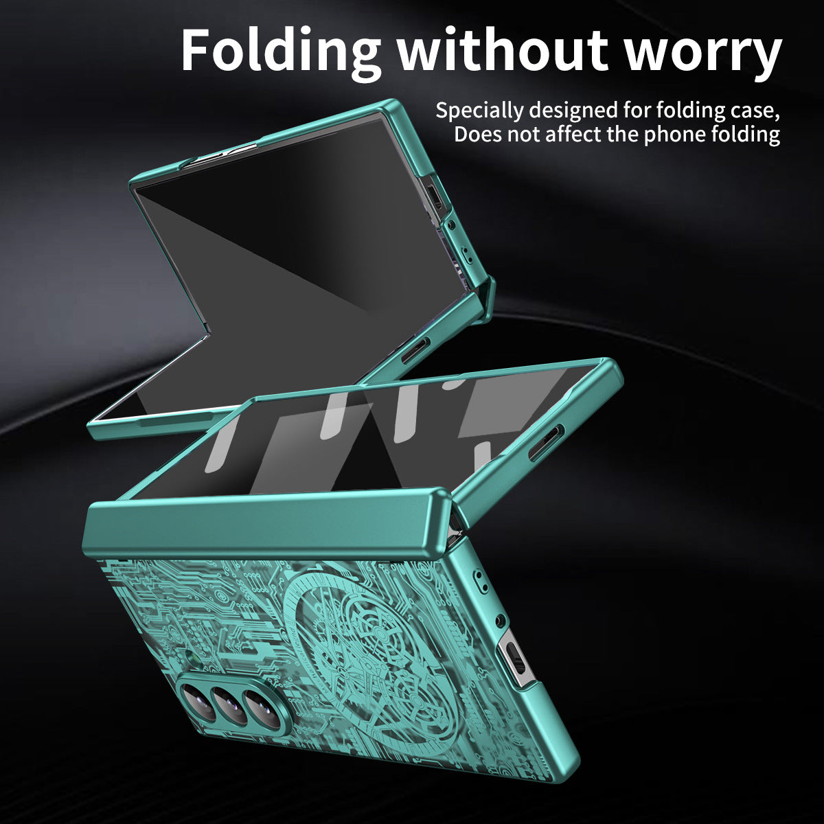 Cyberpunk Style Shockproof Phone Case For Galaxy Z Fold 7/6/5/4/3 Pink / Galaxy Z Fold3