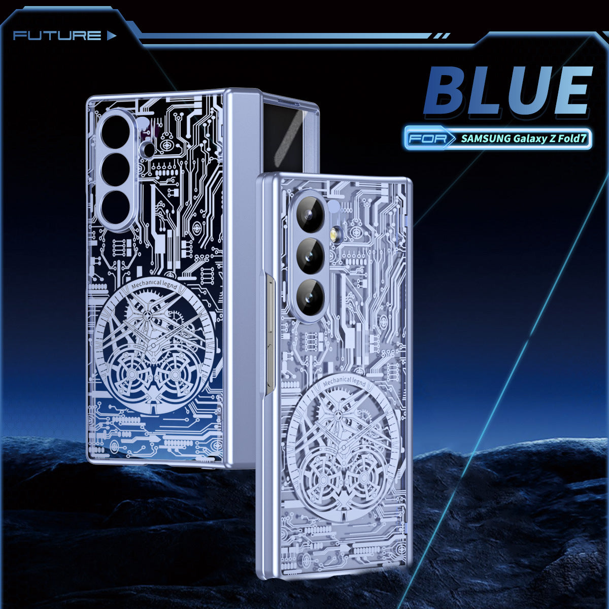 Cyberpunk Style Shockproof Phone Case For Galaxy Z Fold 7/6/5/4/3