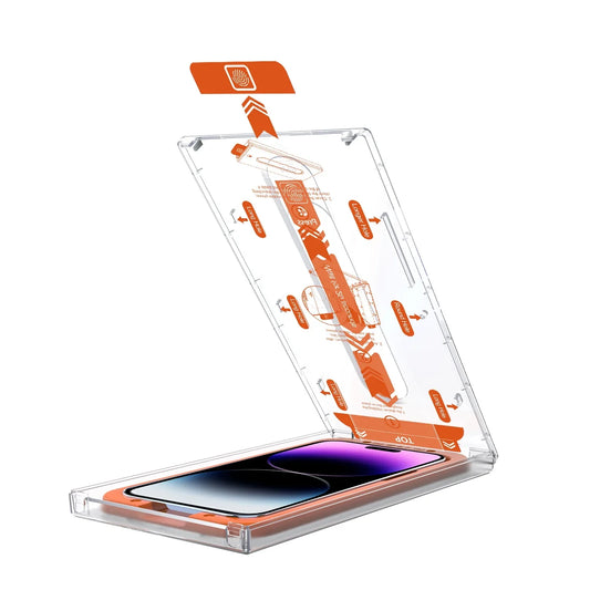 HD Clear 9H Dust-Proof Scratch-Proof Tempered Film for Apple 14Pro Max 14Pro 14Plus 14 Full Screen Protection 2.5D Dust-Free