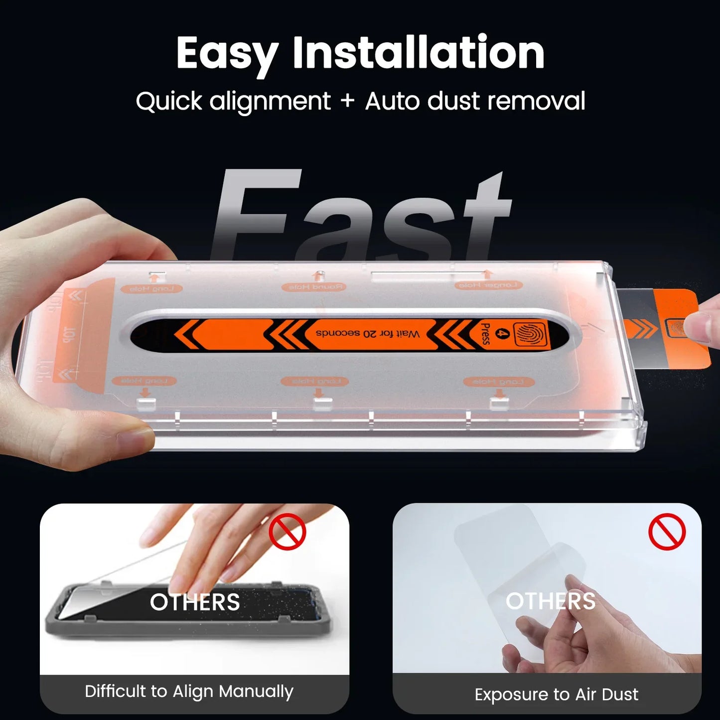 Samsung S22 9H Fingerprint Unlock 2.5D Phone Screen Protective Film Dust-Free Dust-Proof Anti-Fall Second PasteHDClear