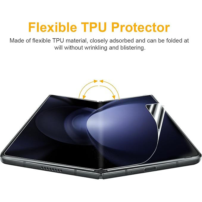 TPU Screen Protector For Galaxy Z Fold5 Fold4 With Alignment Tool Touch Smooth Auto-Repair Front Film and Inside Film