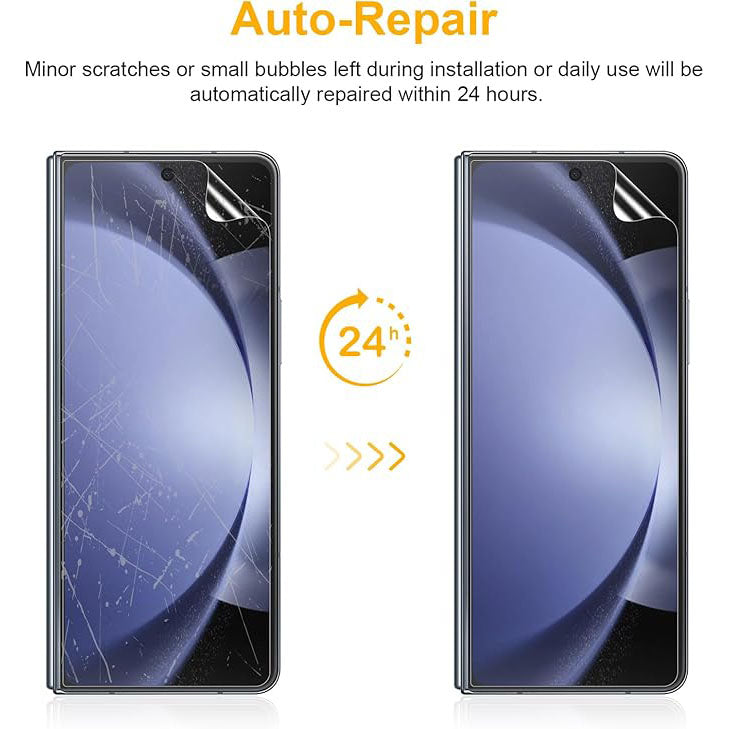 TPU Screen Protector For Galaxy Z Fold5 Fold4 With Alignment Tool Touch Smooth Auto-Repair Front Film and Inside Film