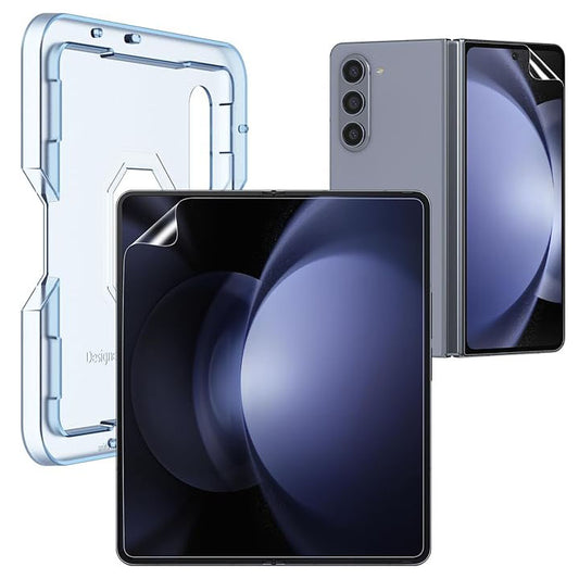 TPU Screen Protector For Galaxy Z Fold5 Fold4 With Alignment Tool Touch Smooth Auto-Repair Front Film and Inside Film