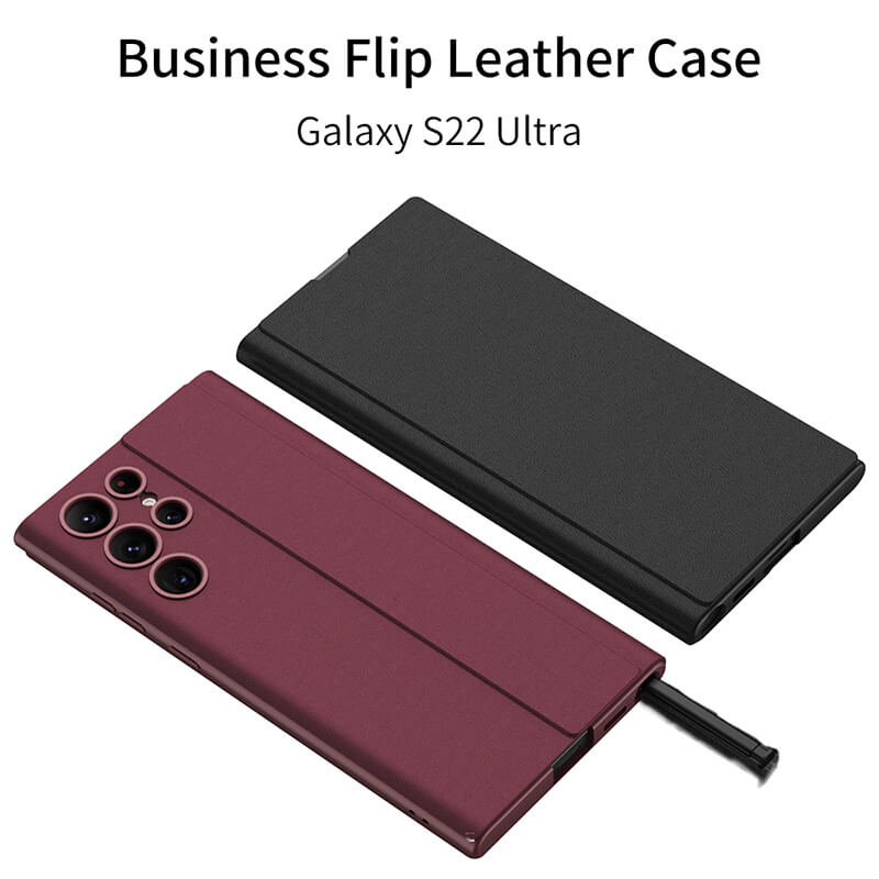 Flip Magnetic Leather Phone Case For Samsung - Mycasety Mycasety
