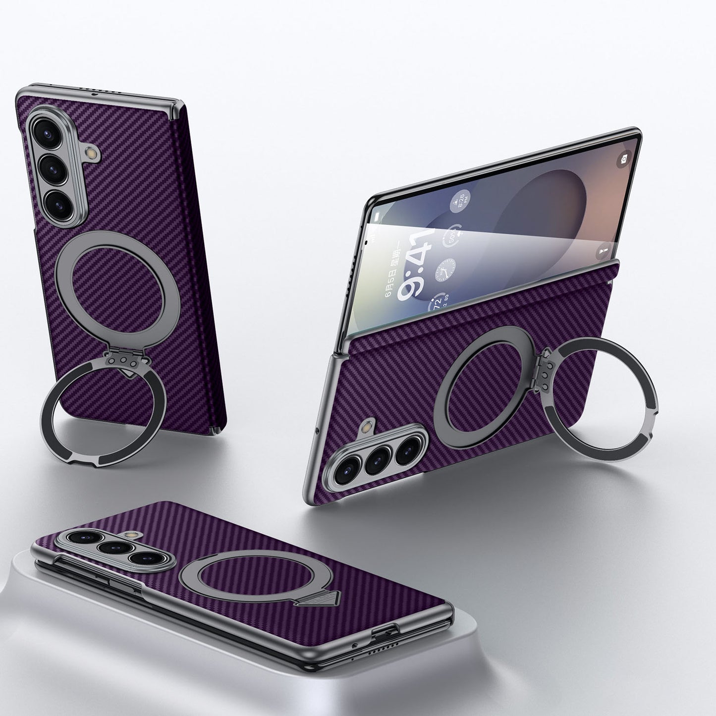 Luxurious Phone Case With Magnetic Bracket For Galaxy Z Fold 7