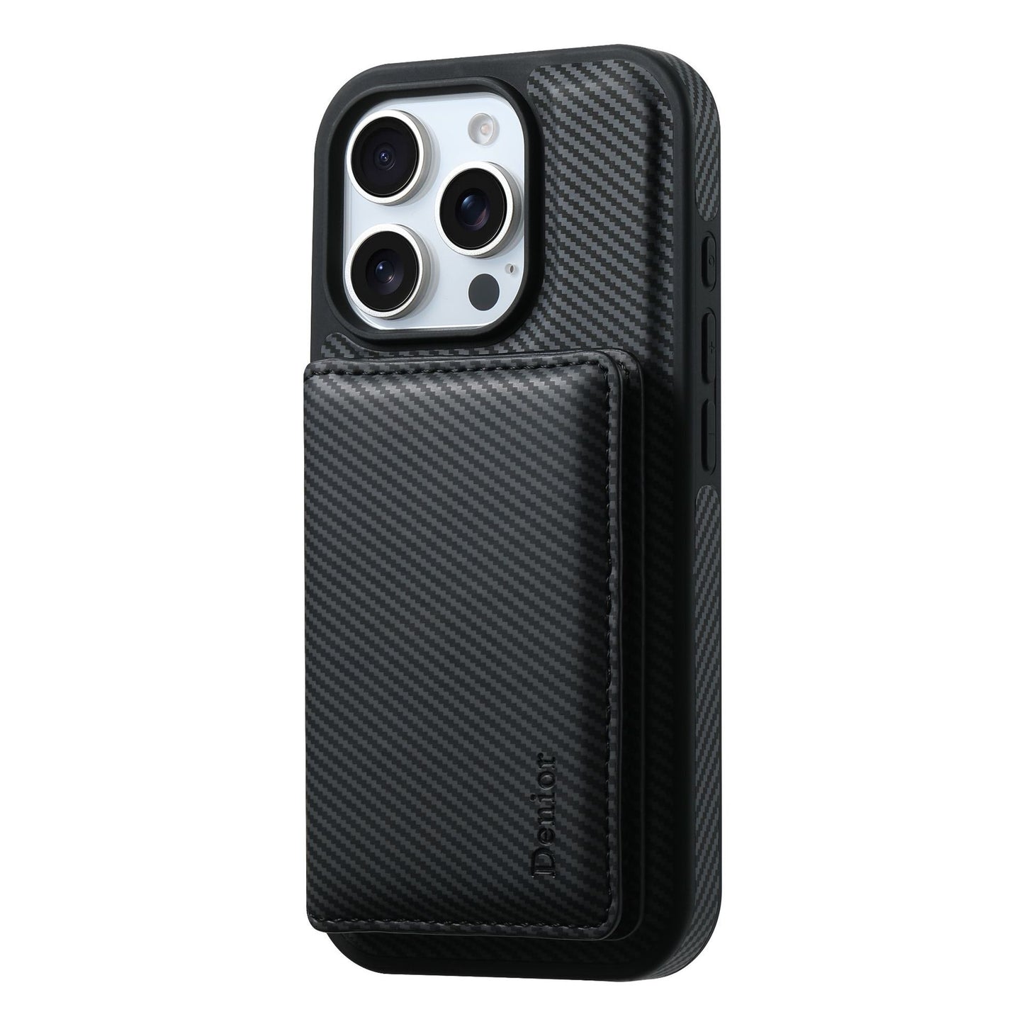 Magnetic Card Holder Carbon Fiber Shockproof iPhone Case