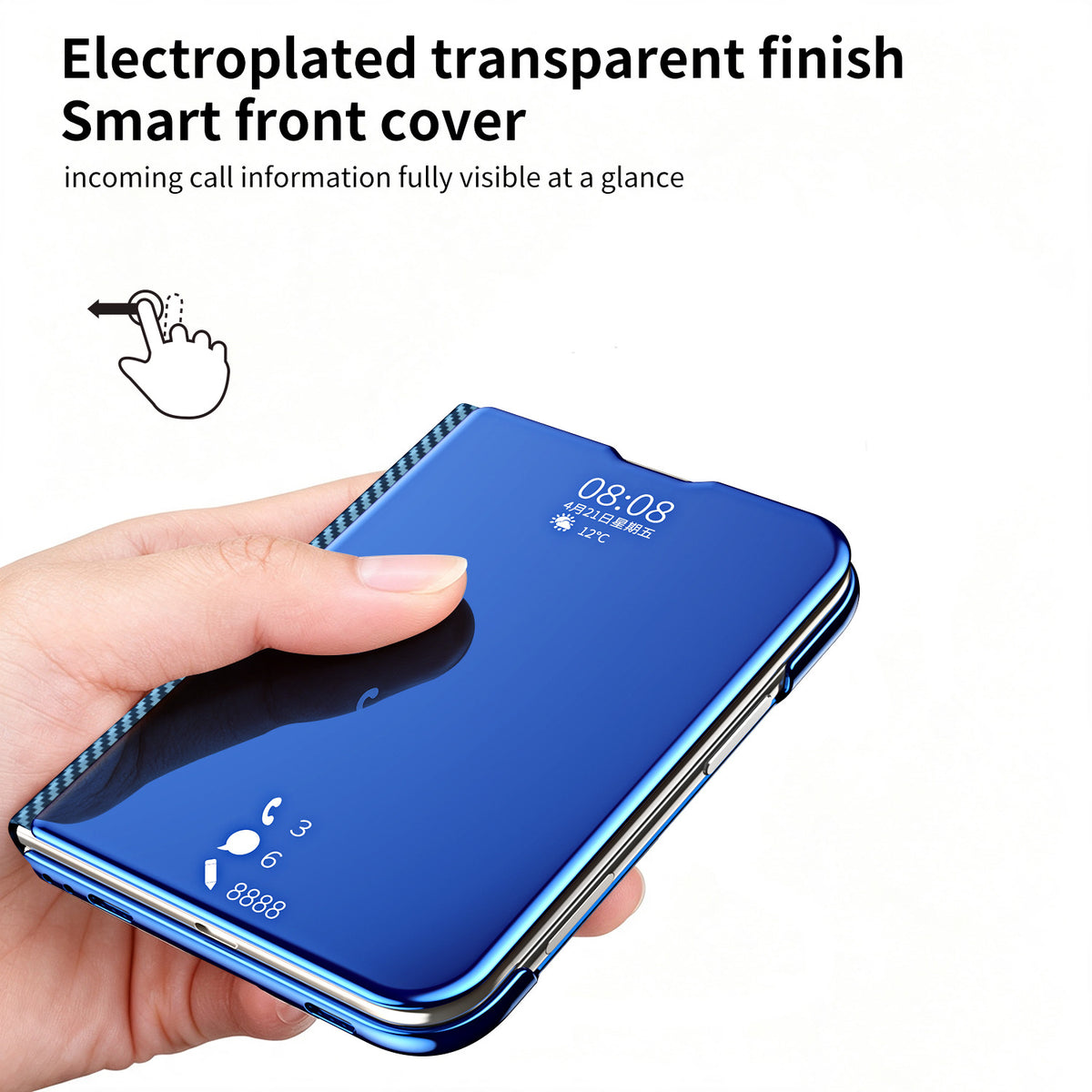 iPhone Duo | Mirror Flip Phone Case with Magnetic Closure & Foldable Stand