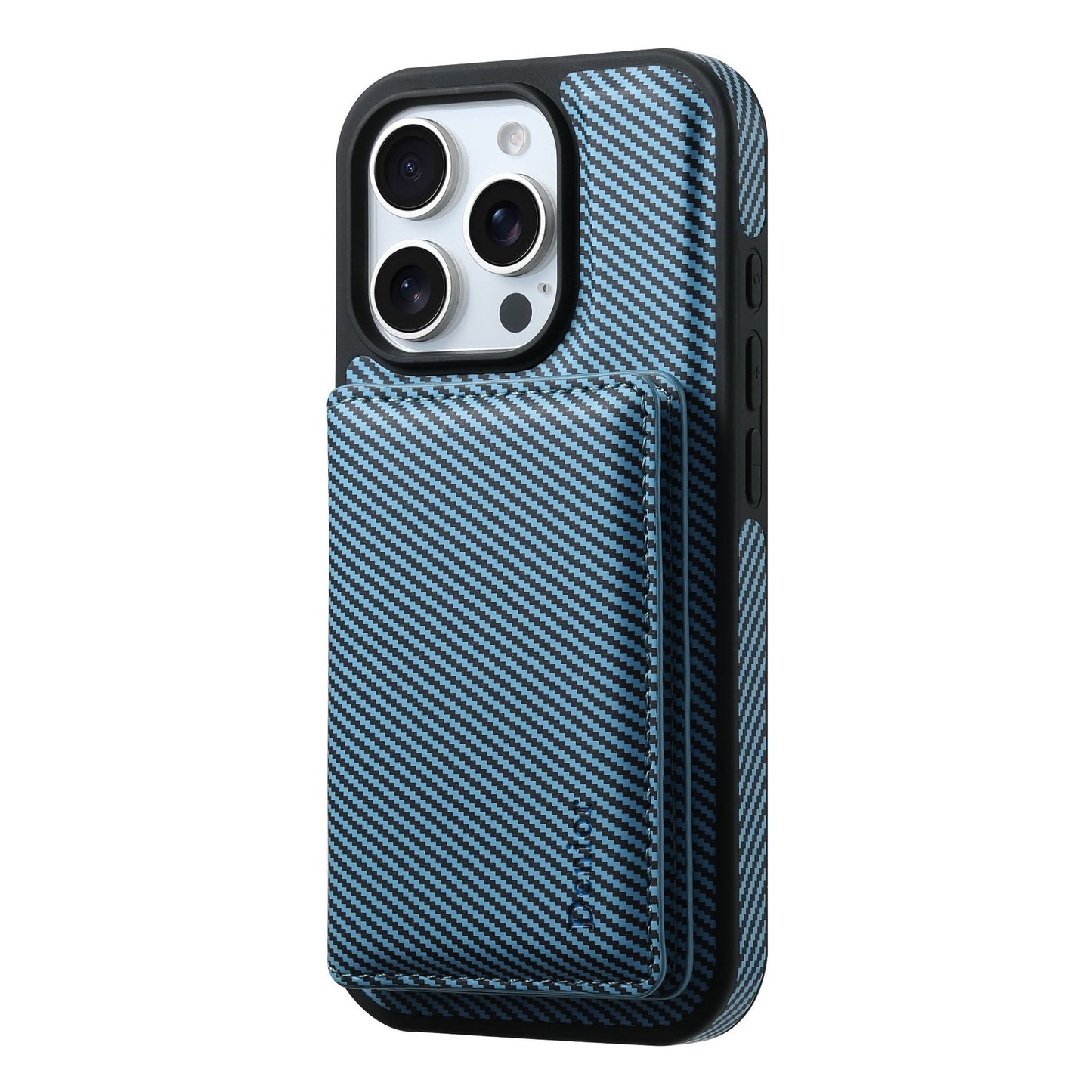 Magnetic Card Holder Carbon Fiber Shockproof iPhone Case