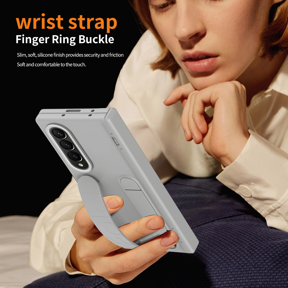 Wristband Holder Higne Shockproof Phone Case With Screen Protector For Galaxy Z Fold 6/5/4/3