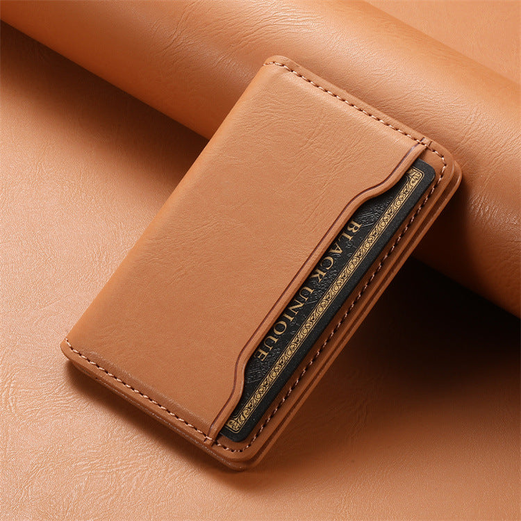 Magnetic Leather Card Holder