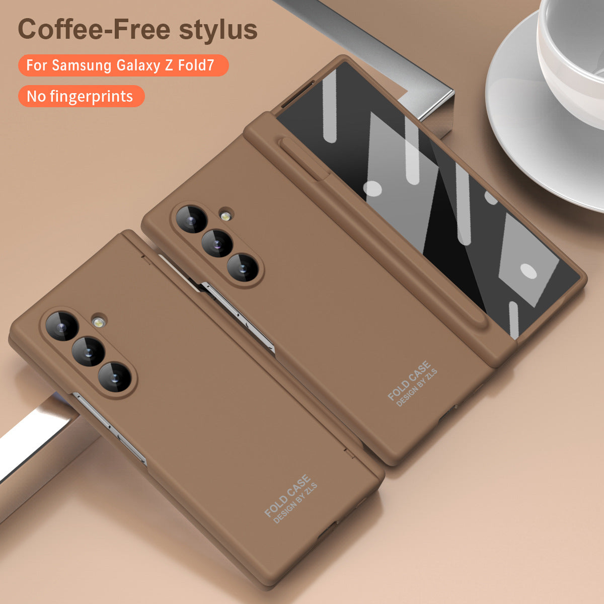 Frosted Silicone Hinge Protective Phone Case With Pen Slot & Stylus & Glass Film For Galaxy Z Fold Series