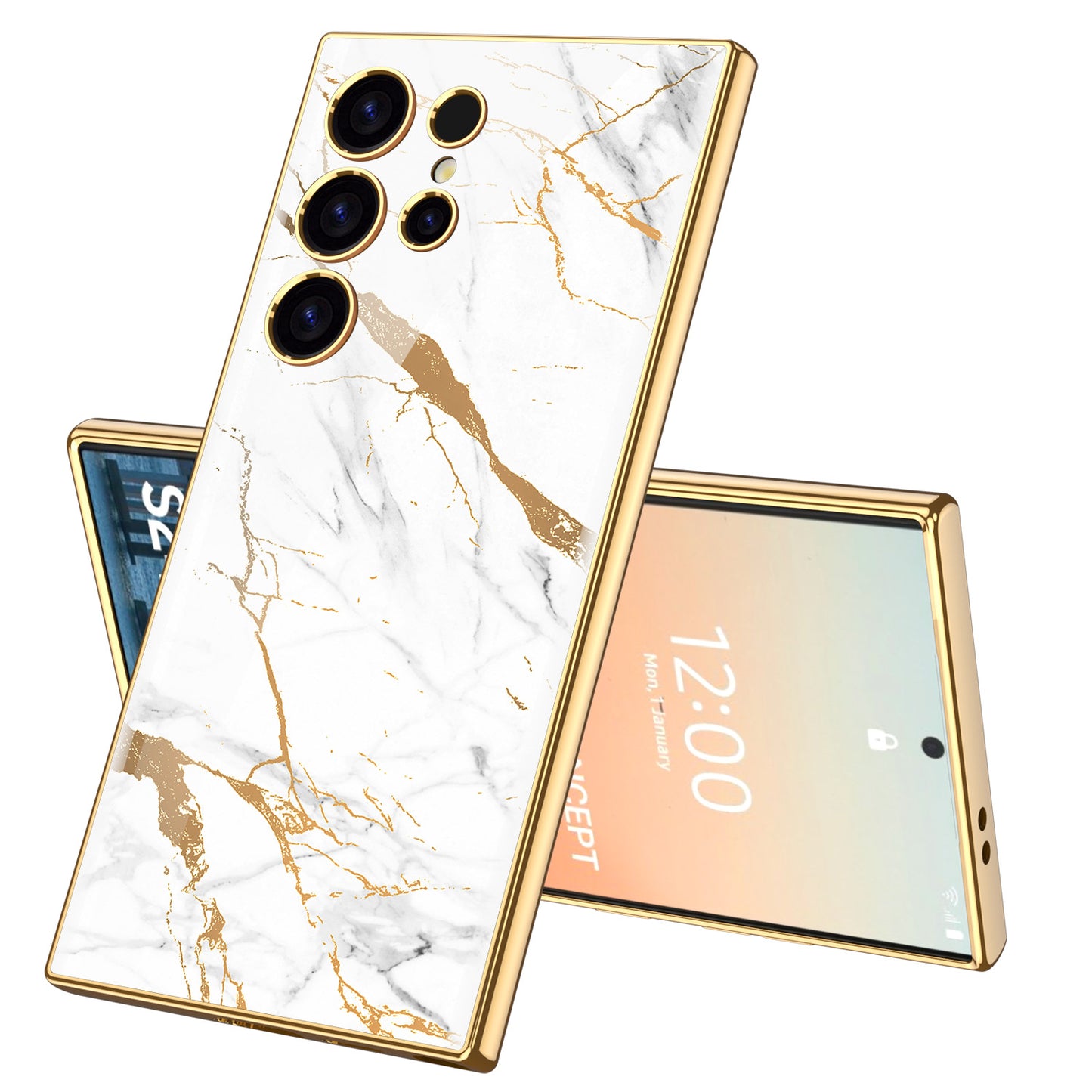 Marble Plating Protective Phone Case For Galaxy