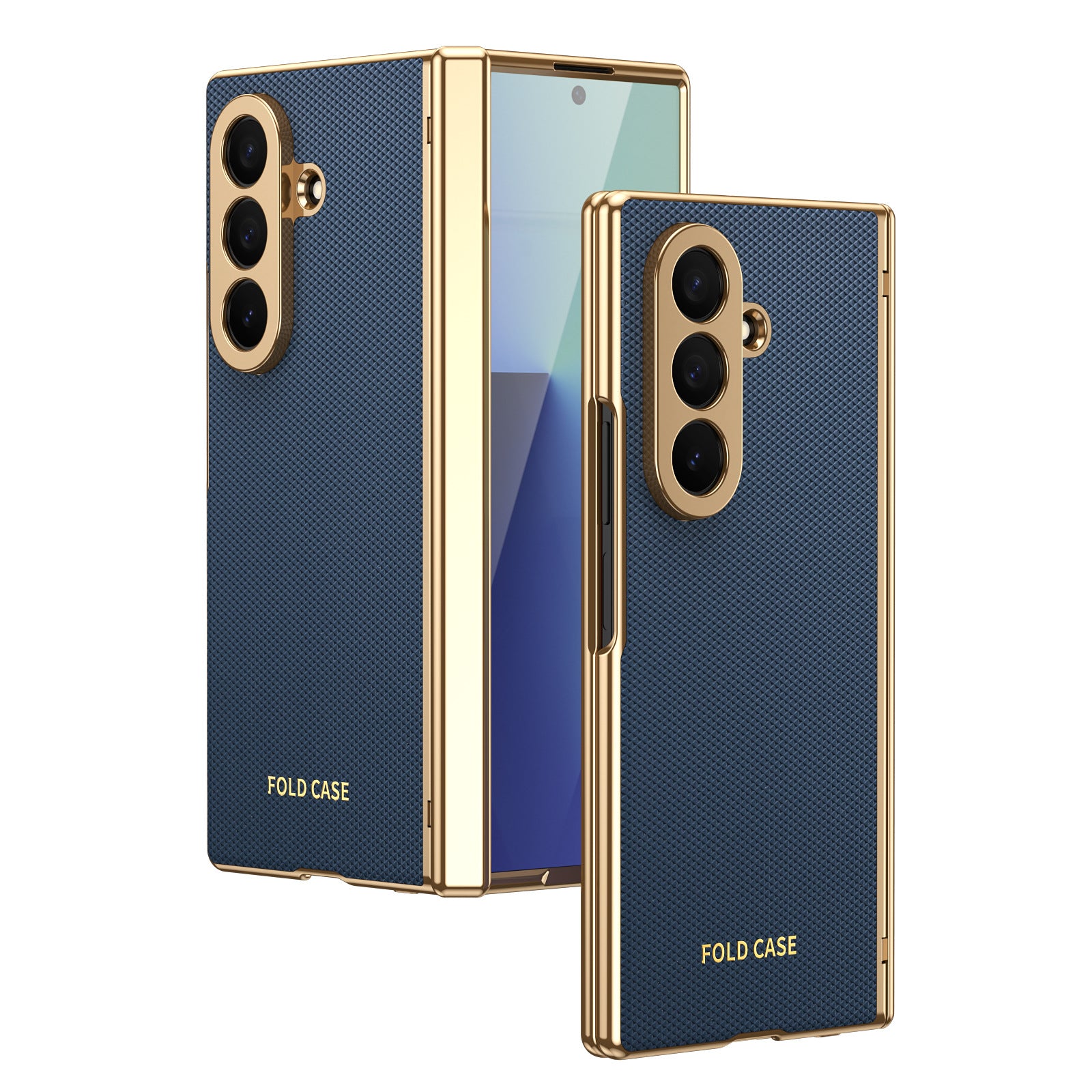 Business Golden Plating Protective Phone Case For Galaxy Z Fold Series ...