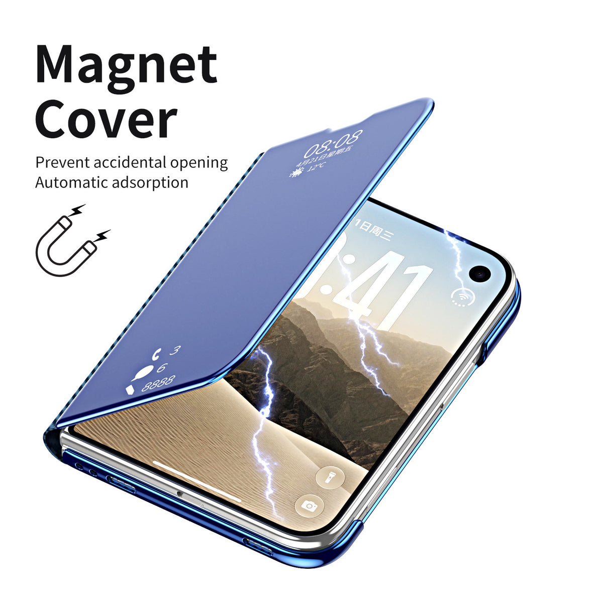 iPhone Duo | Mirror Flip Phone Case with Magnetic Closure & Foldable Stand