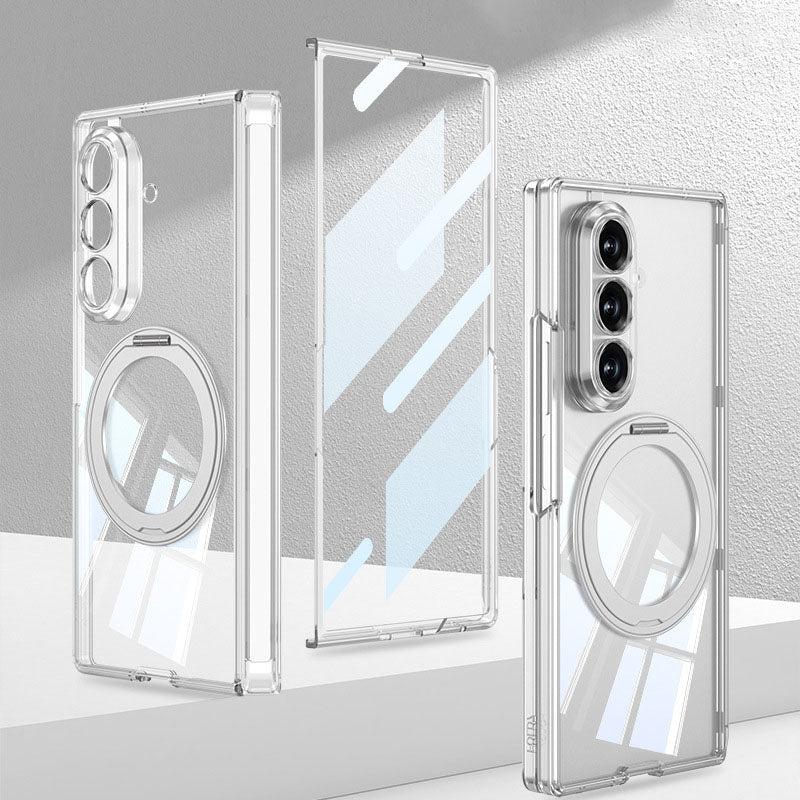 Magnetic Transparent Anti-drop Phone Case With Airbag & MagSafe Wireless Charging For Galaxy Z Fold7