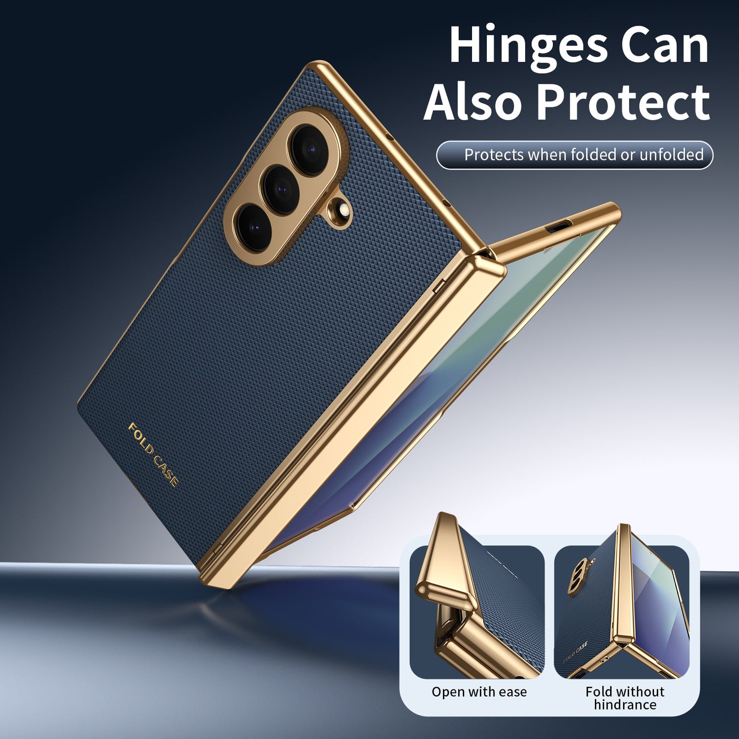 Business Golden Plating Protective Phone Case For Galaxy Z Fold Series