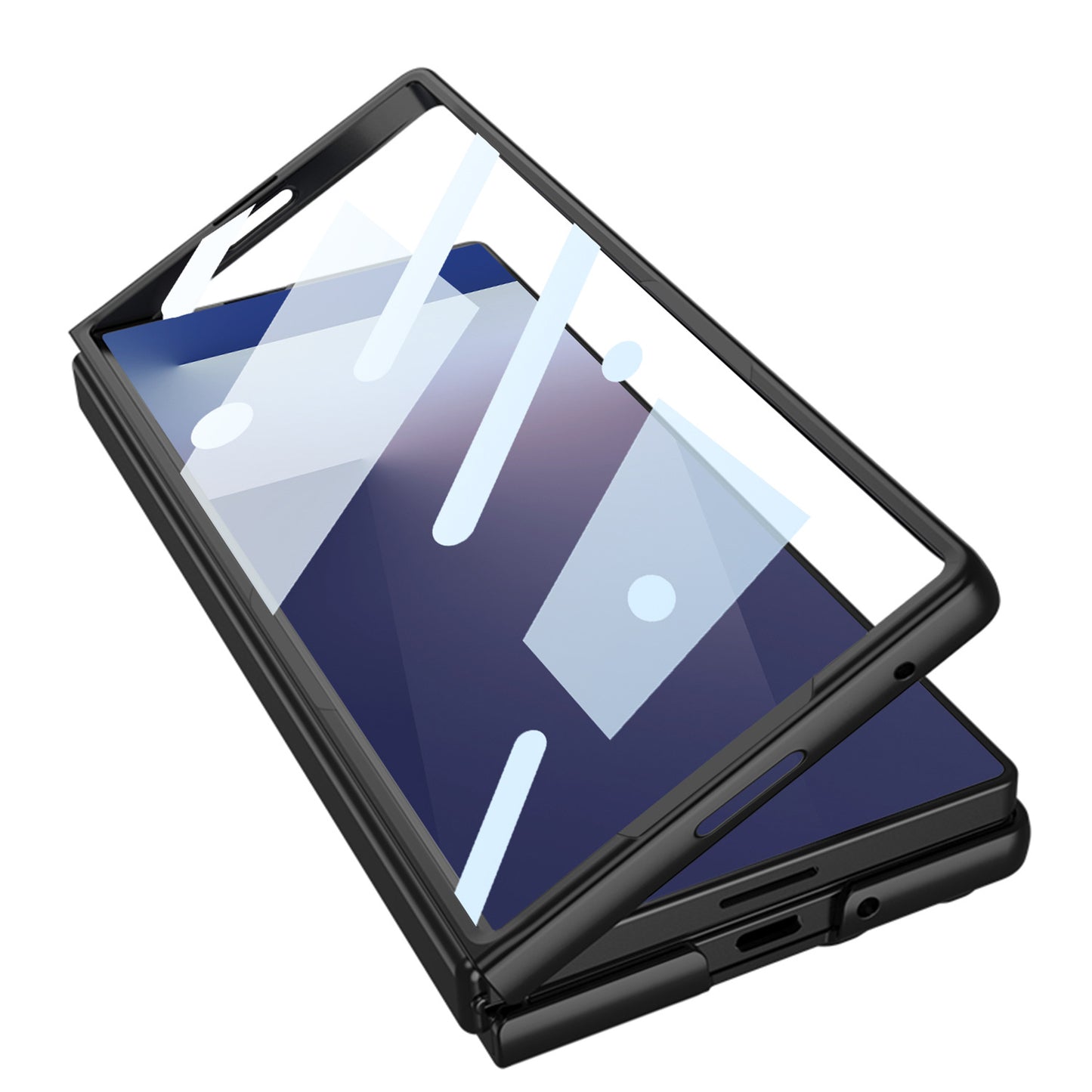 Business-style Pen Slot & Stylus Phone Case With Back Screen Protector For Galaxy Z Fold 7/6/5/4