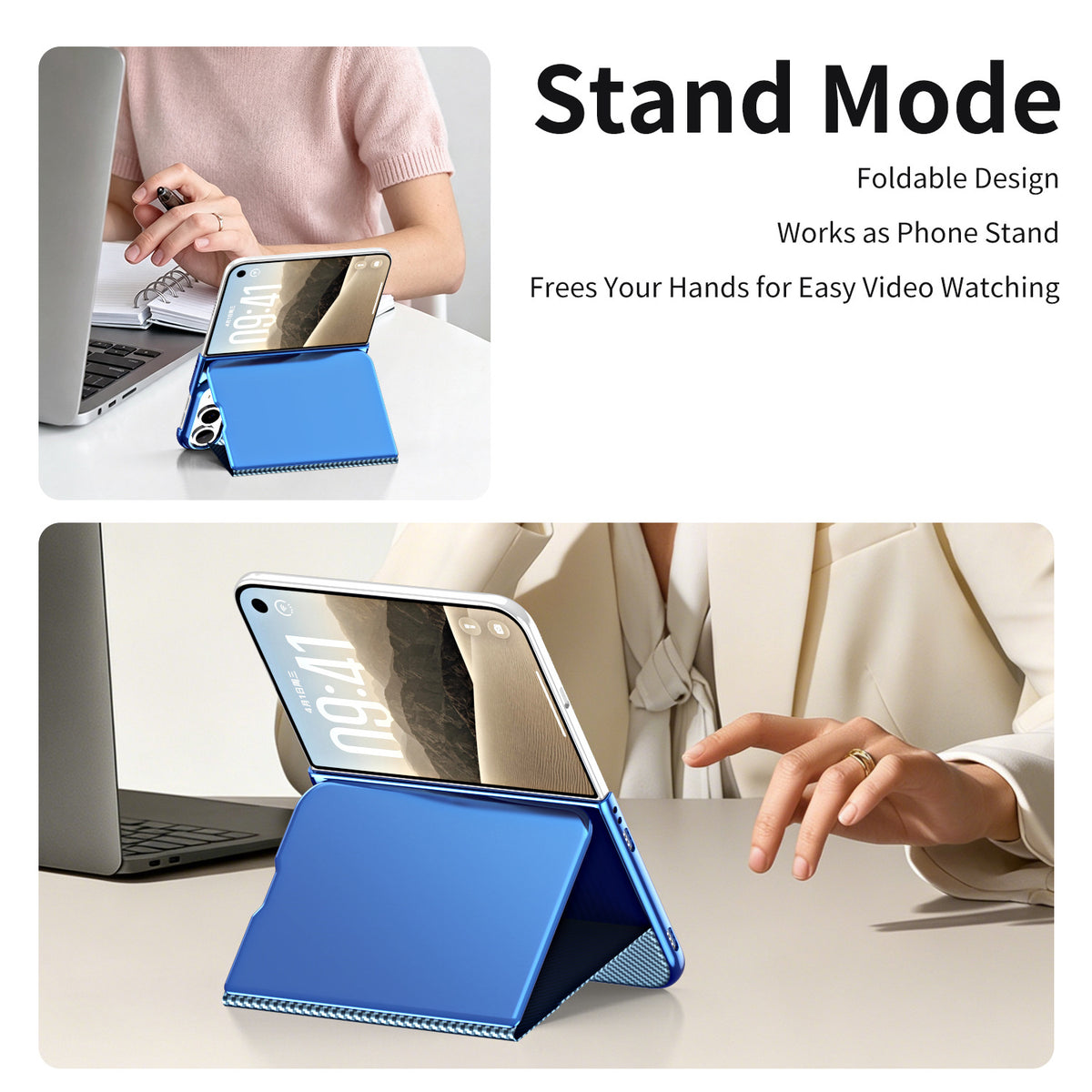 iPhone Duo | Mirror Flip Phone Case with Magnetic Closure & Foldable Stand