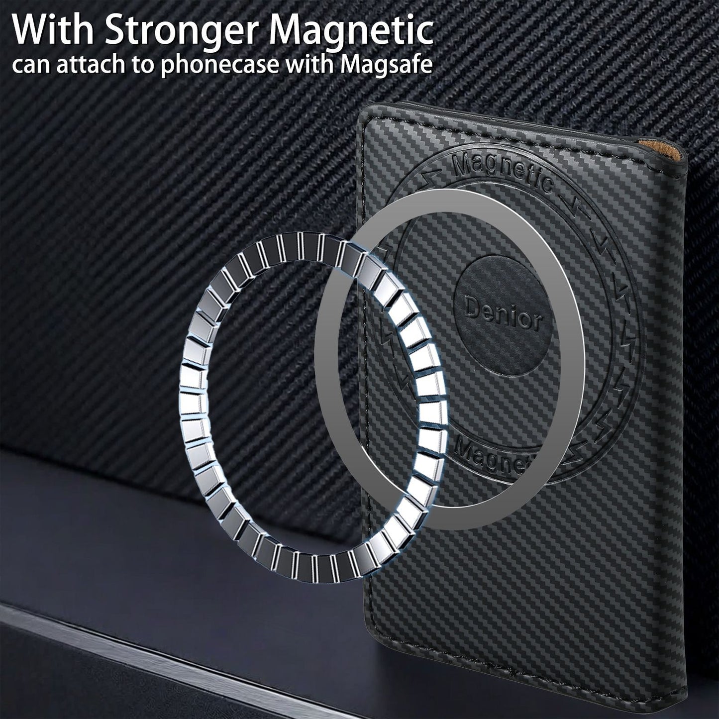 Magnetic Card Holder Carbon Fiber Shockproof iPhone Case