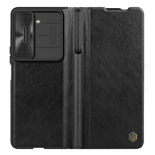 Luxurious Leather Cover Shockproof Phone Case Lens Protector & Pen Slot For Galaxy Z Fold 6/5/4