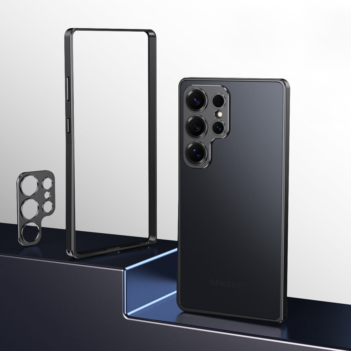 Alloy Shockproof Full Lens Protection Bumper Case For Galaxy S25 S24 S23 Ultra Plus