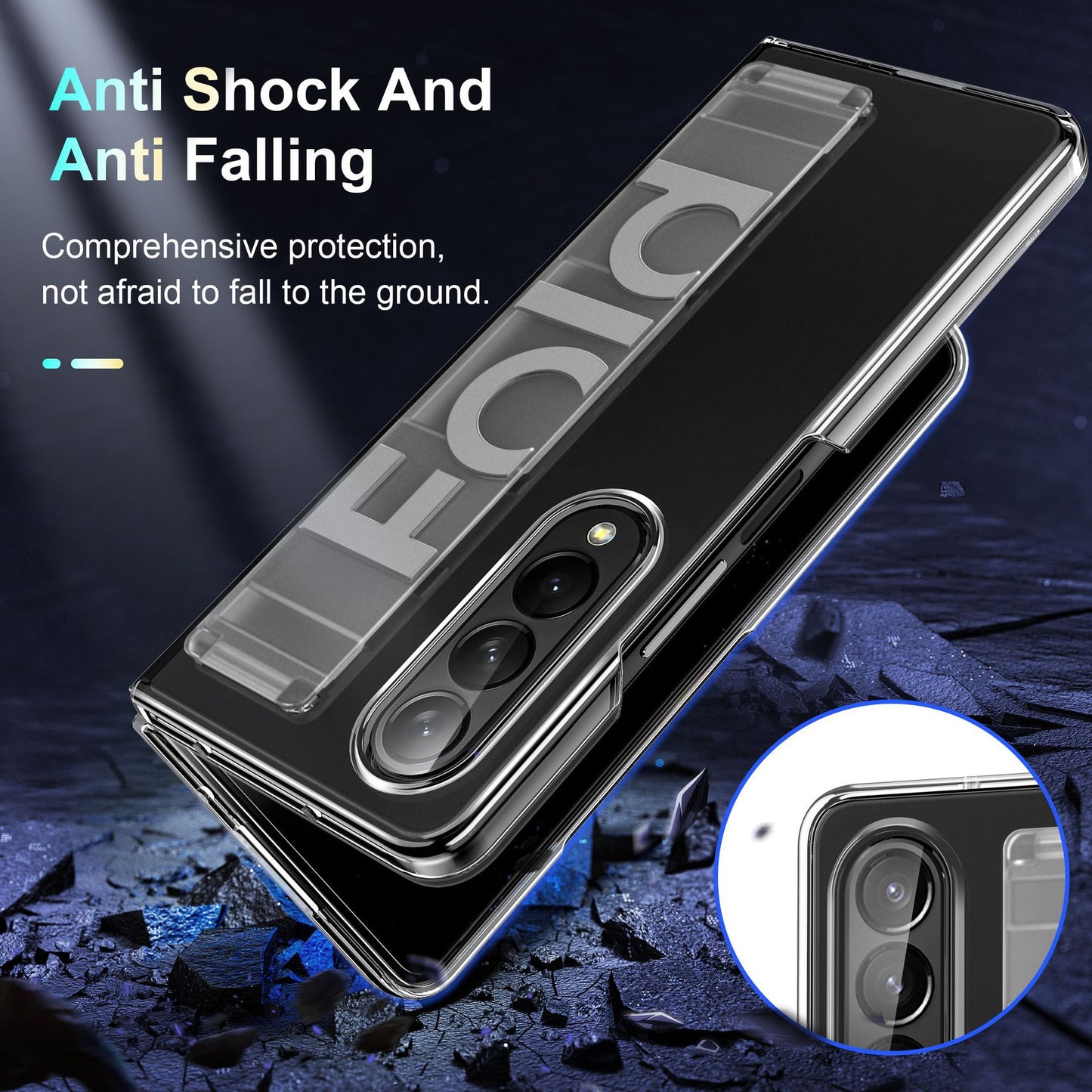 Shockproof Phone Case With Wristband Bracket For Galaxy Z Fold 6/5/4/3