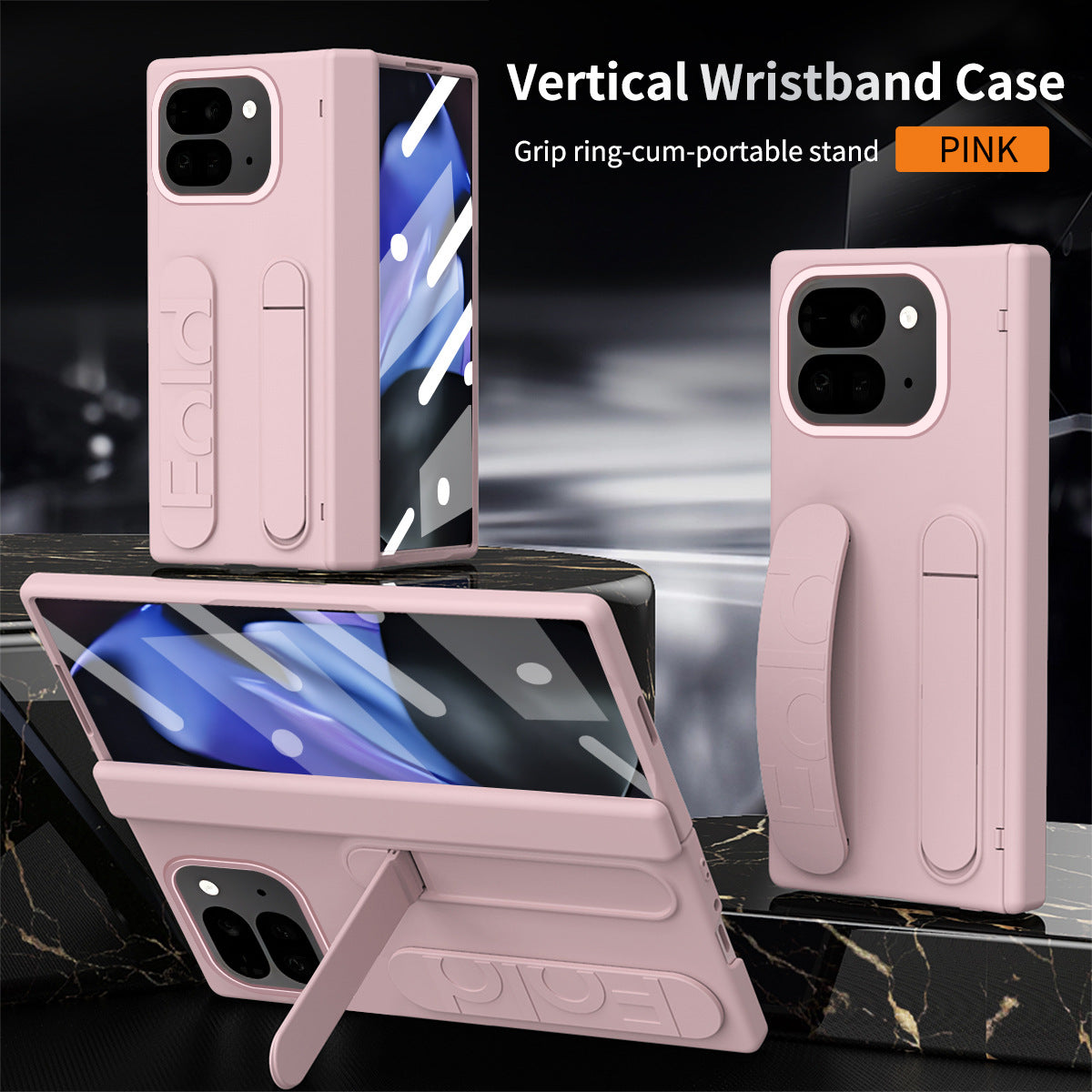 Wristband Holder Shockproof Phone Case With Screen Protector For Google Pixel 9 Pro Fold