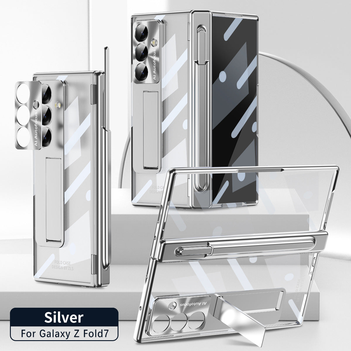 Magnetic Hinge Plating Case For Galaxy Z Fold 7/6/5/4/3 With Double Hinge Protector