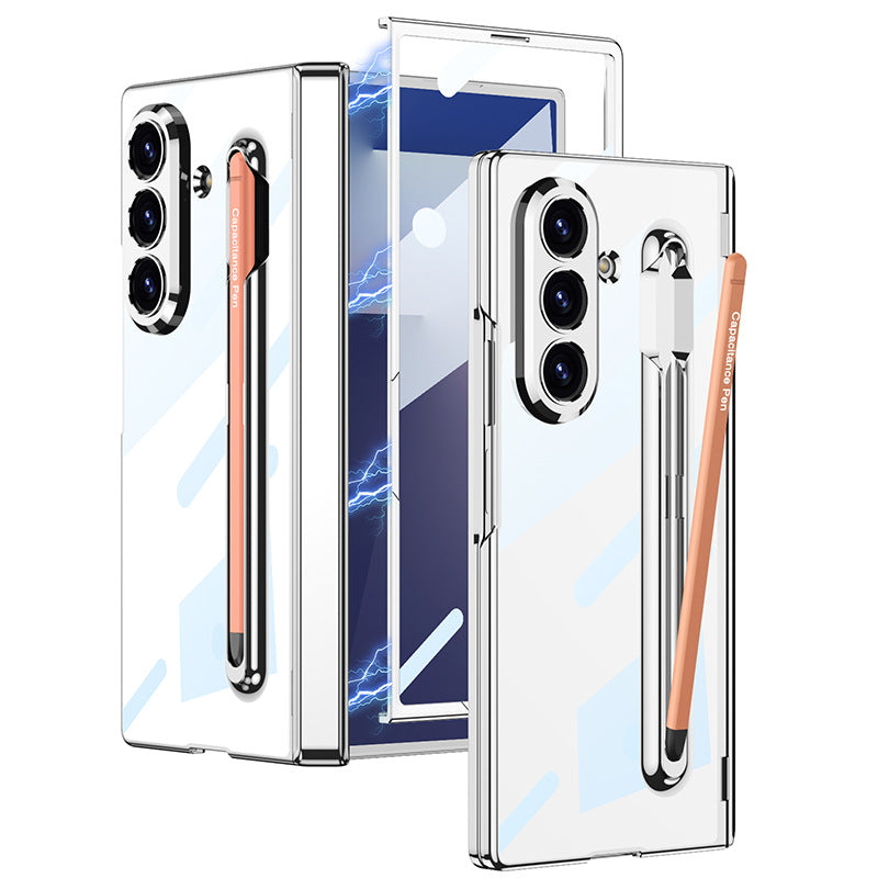 Magnetic Hinge Protective Phone Case With Pen-slot & Stylus & Screen Glass Flim For Galaxy Z Fold8 Wide Ultra