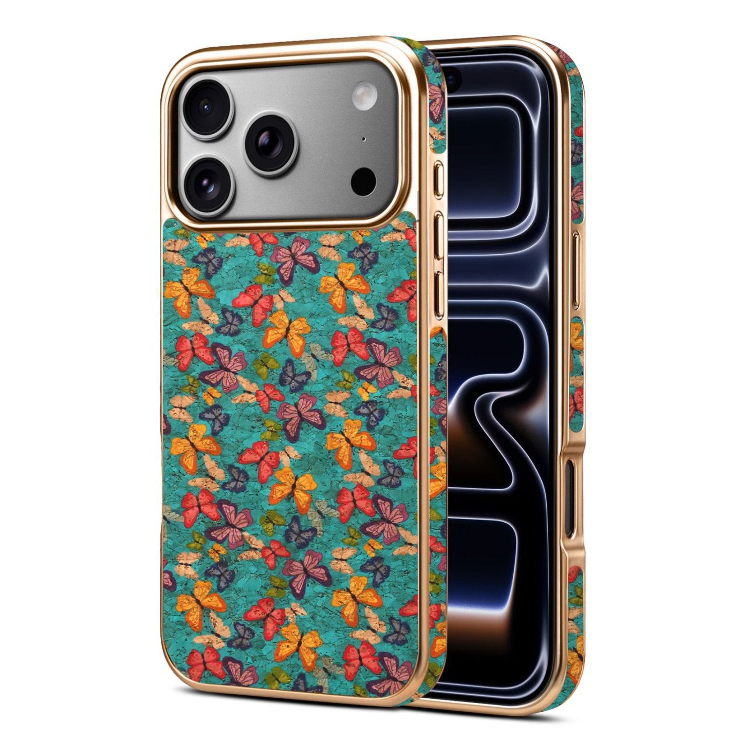 Vintage Bohemian Mosaic Floral Gold Frame iPhone Case