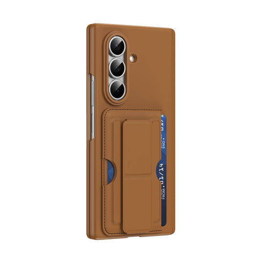 Luxuriuos Leather Business Phone Cover With Card Slot Stand For Galaxy Z Fold 8/7/6/5