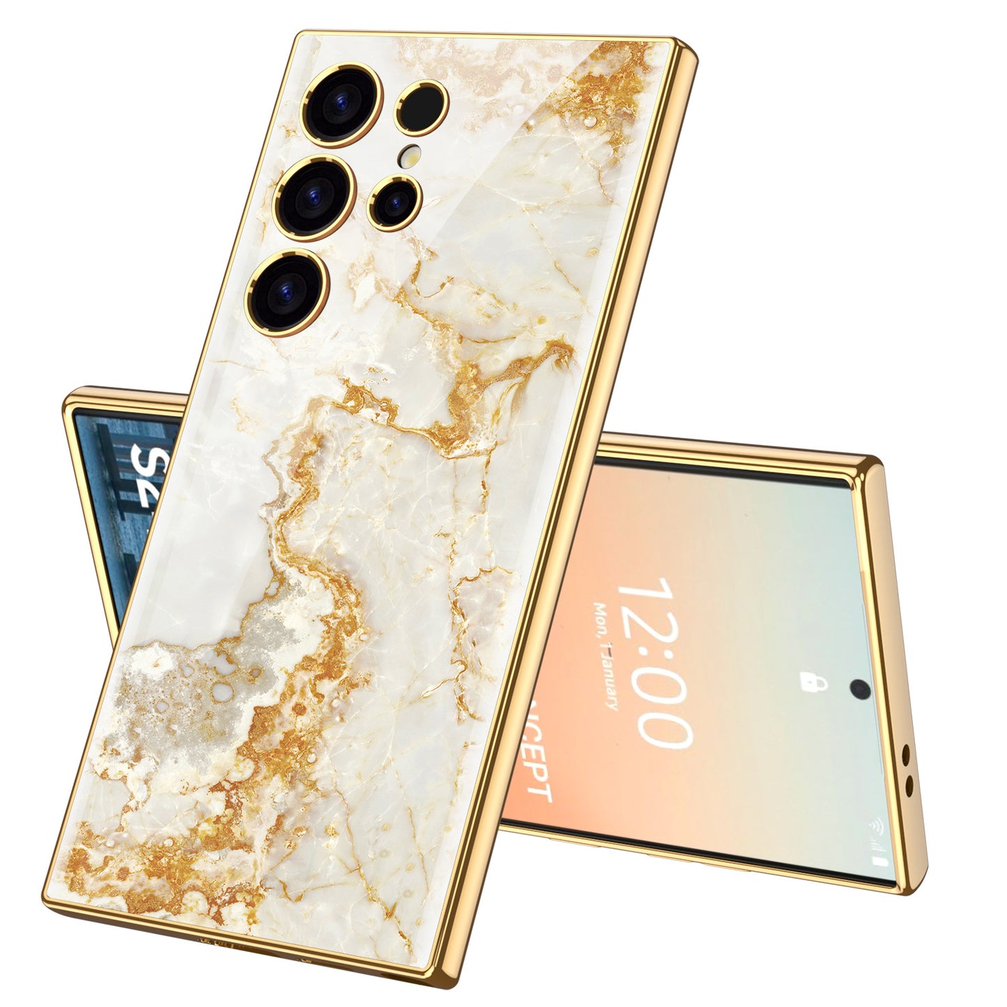 Marble Plating Protective Phone Case For Galaxy