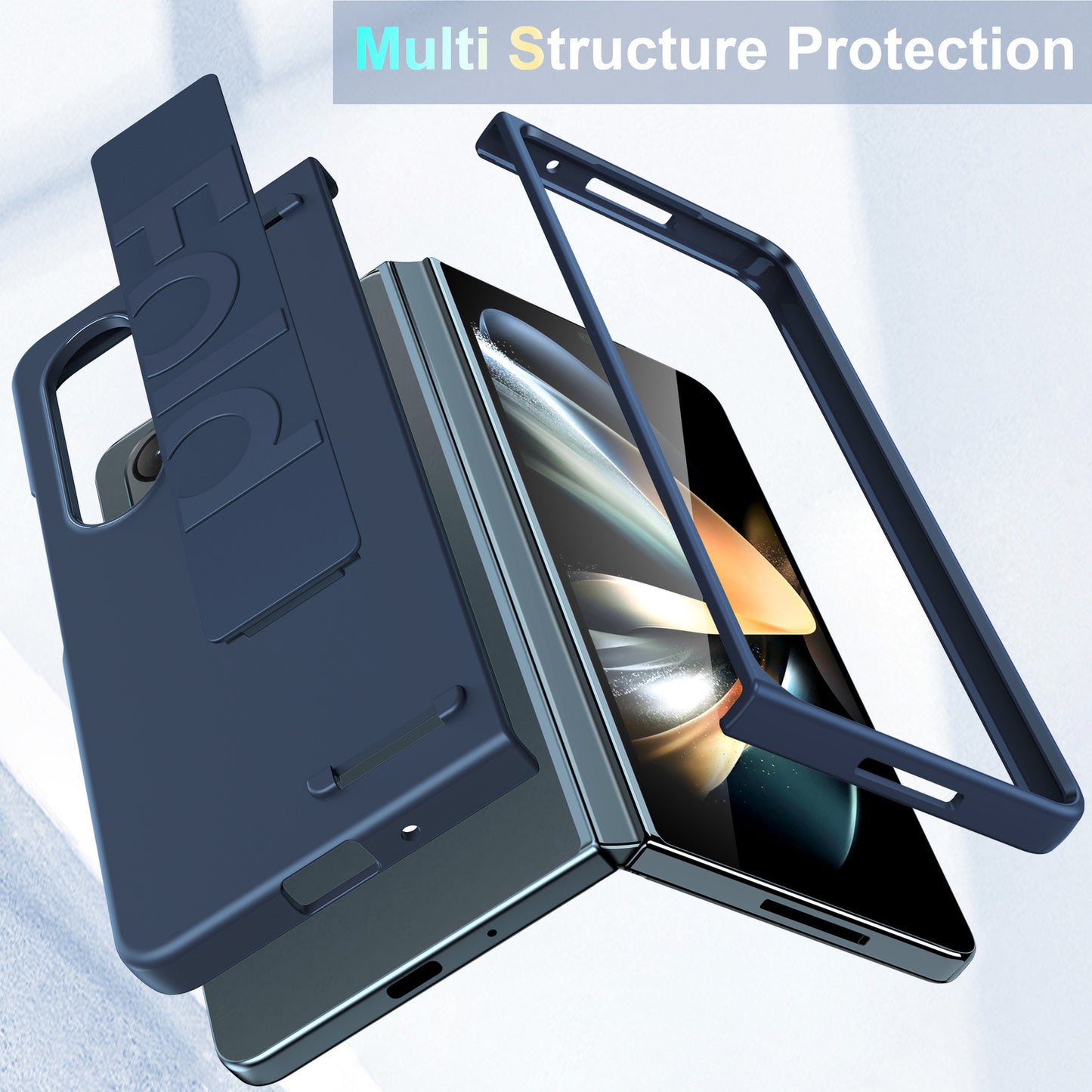 Shockproof Phone Case With Wristband Bracket For Galaxy Z Fold 6/5/4/3